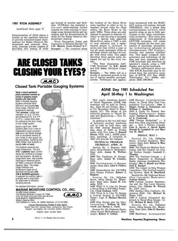 Maritime Reporter Magazine, page 6,  Apr 15, 1981