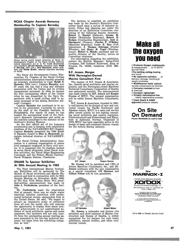 Maritime Reporter Magazine, page 23,  May 1981