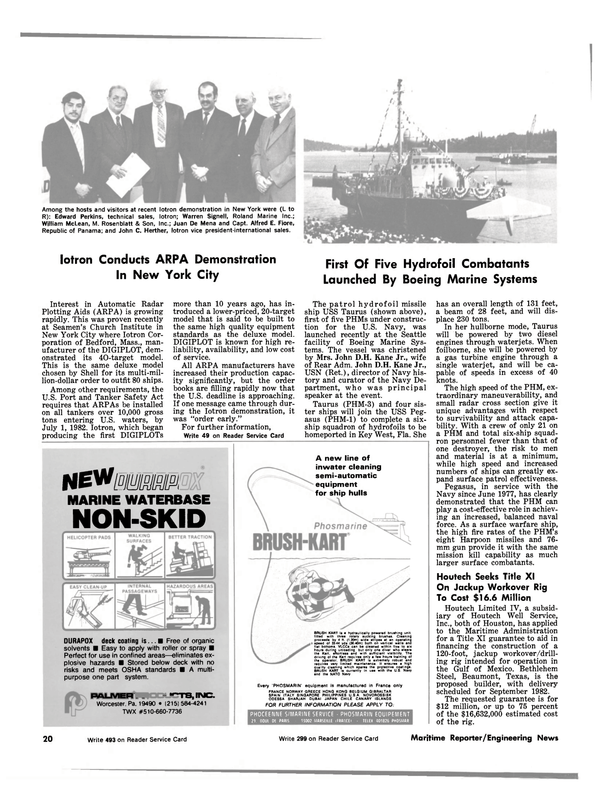Maritime Reporter Magazine, page 18,  Jun 15, 1981