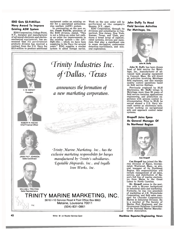 Maritime Reporter Magazine, page 40,  Jun 15, 1981