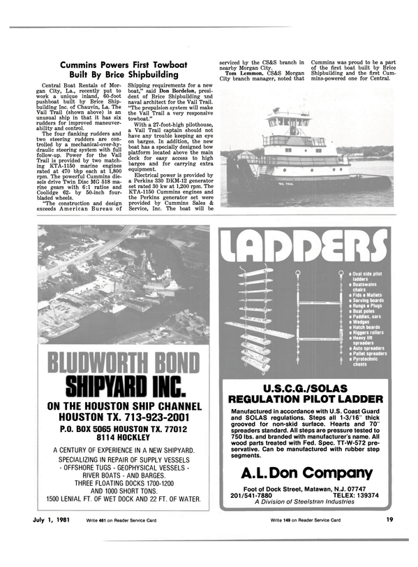 Maritime Reporter Magazine, page 17,  Jul 1981