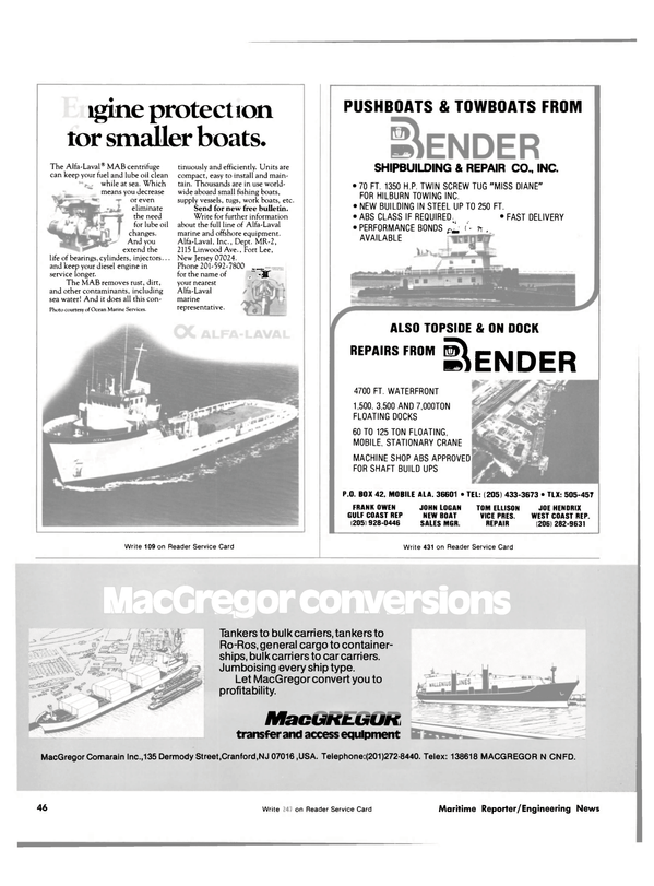 Maritime Reporter Magazine, page 44,  Jul 1981