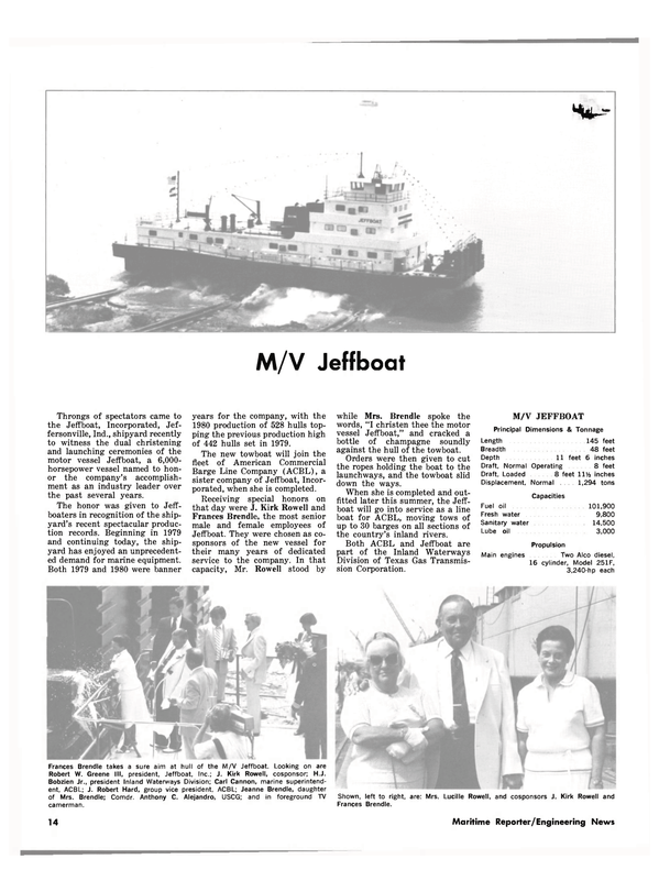 Maritime Reporter Magazine, page 10,  Aug 15, 1981