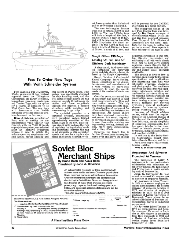 Maritime Reporter Magazine, page 36,  Aug 15, 1981