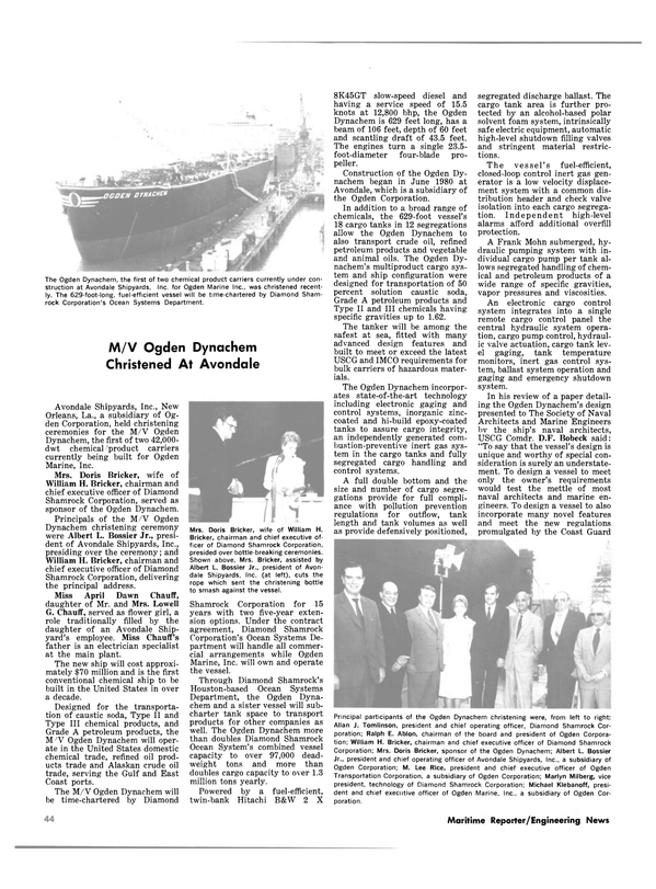 Maritime Reporter Magazine, page 38,  Aug 15, 1981