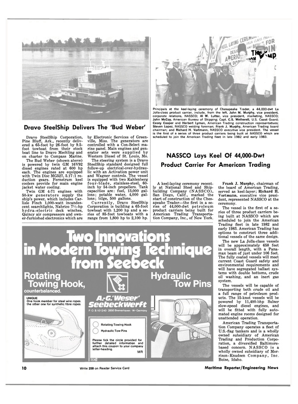 Maritime Reporter Magazine, page 8,  Sep 15, 1981