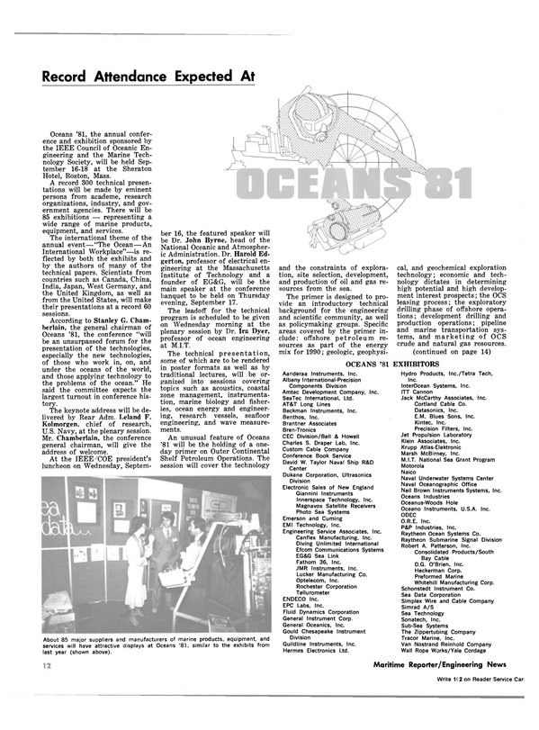 Maritime Reporter Magazine, page 10,  Sep 15, 1981