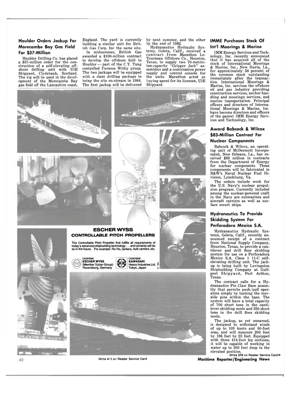 Maritime Reporter Magazine, page 34,  Oct 1981