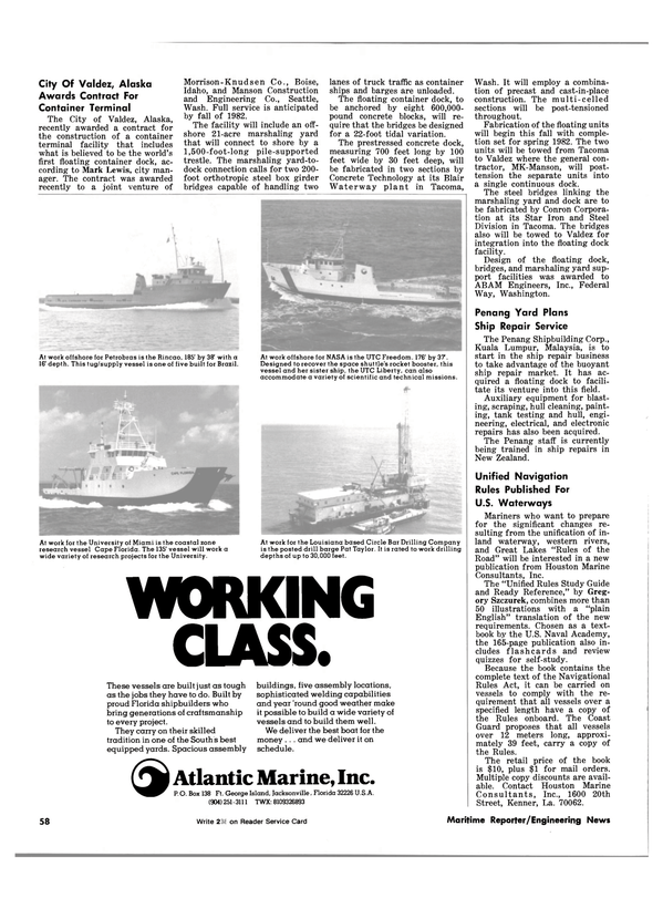 Maritime Reporter Magazine, page 52,  Oct 1981