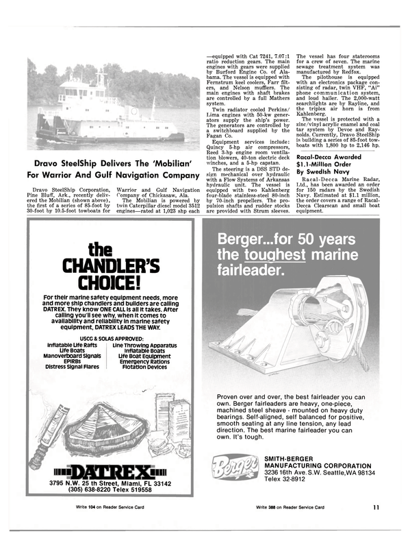Maritime Reporter Magazine, page 9,  Oct 15, 1981