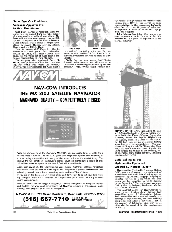 Maritime Reporter Magazine, page 30,  Nov 1981