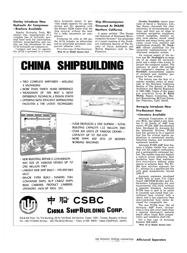 Maritime Reporter Magazine, page 36,  Nov 1981