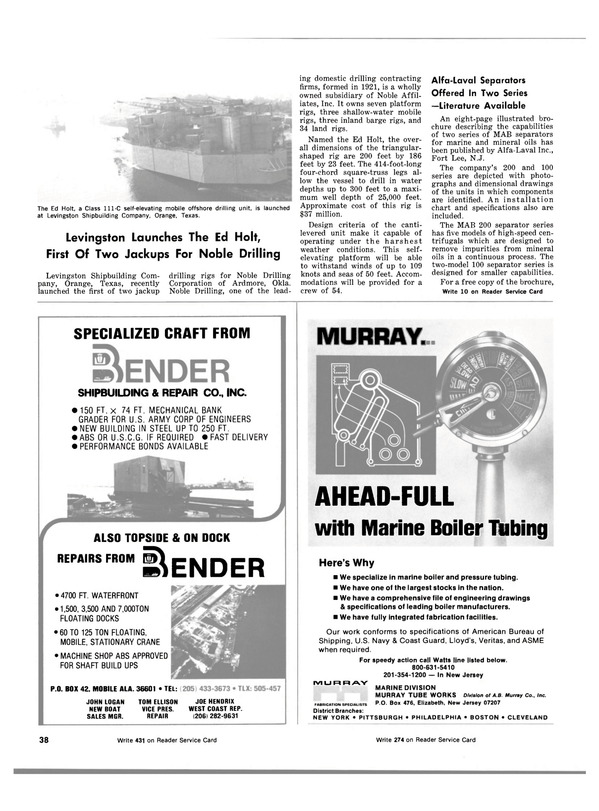 Maritime Reporter Magazine, page 40,  Nov 1981