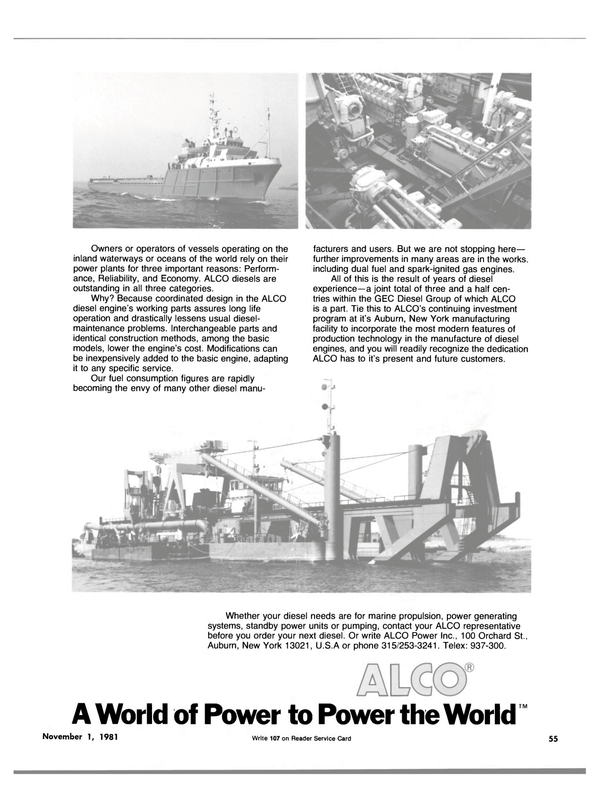 Maritime Reporter Magazine, page 59,  Nov 1981