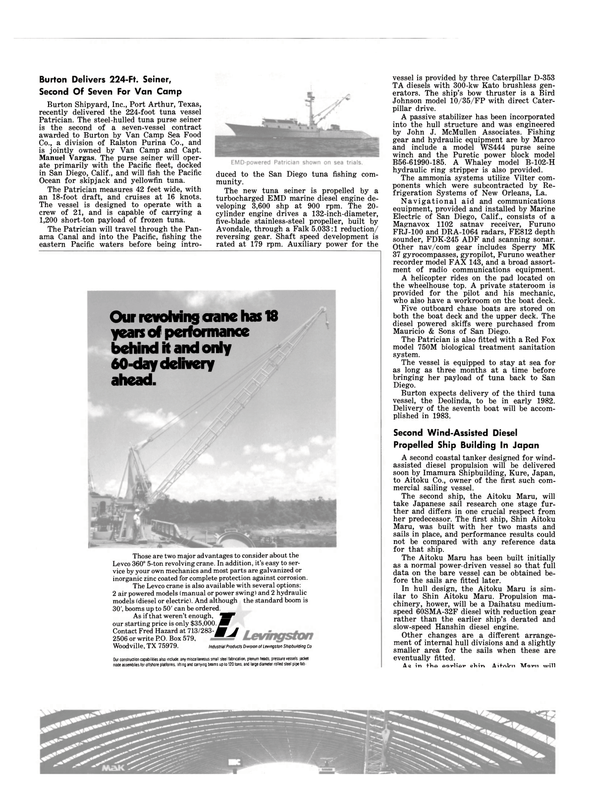 Maritime Reporter Magazine, page 62,  Nov 1981