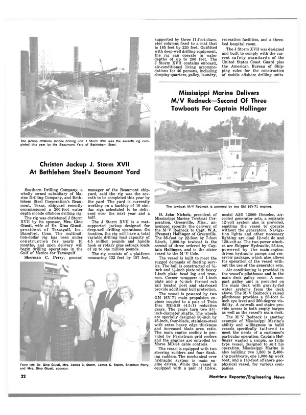 Maritime Reporter Magazine, page 18,  Nov 15, 1981