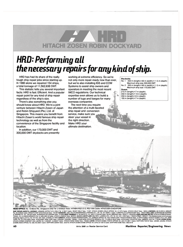 Maritime Reporter Magazine, page 42,  Dec 15, 1981