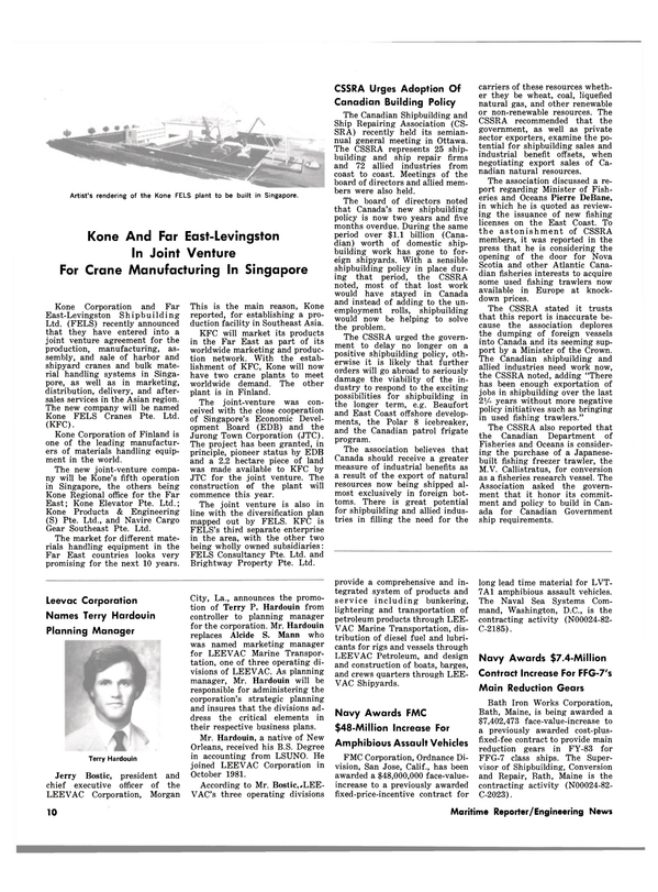 Maritime Reporter Magazine, page 8,  Jan 15, 1983