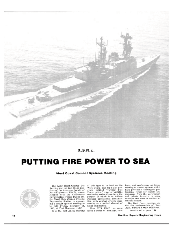Maritime Reporter Magazine, page 10,  Jan 15, 1983