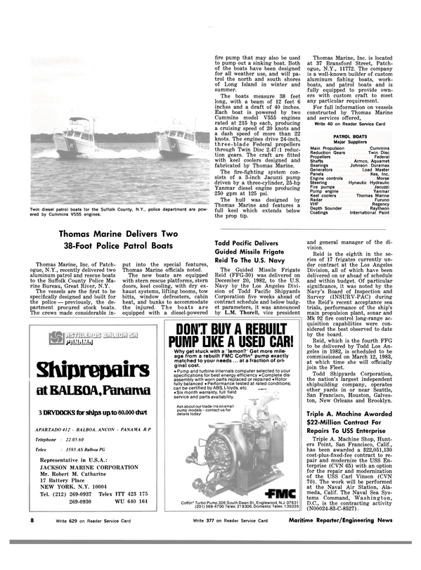 Maritime Reporter Magazine, page 6,  Jan 15, 1983
