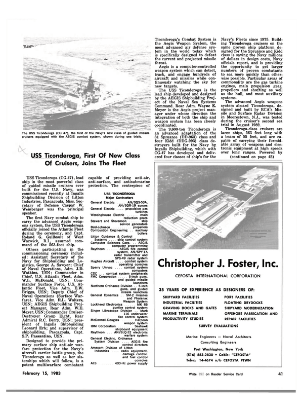 Maritime Reporter Magazine, page 37,  Feb 15, 1983