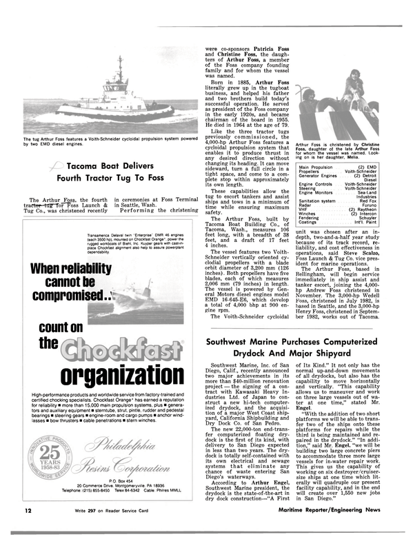 Maritime Reporter Magazine, page 10,  Mar 1983