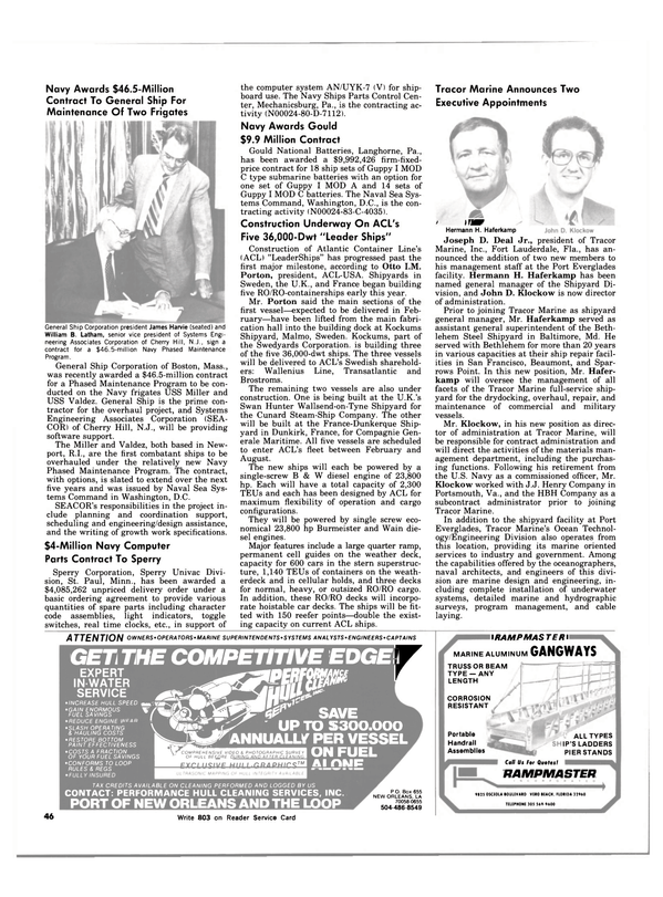 Maritime Reporter Magazine, page 42,  Jul 15, 1983
