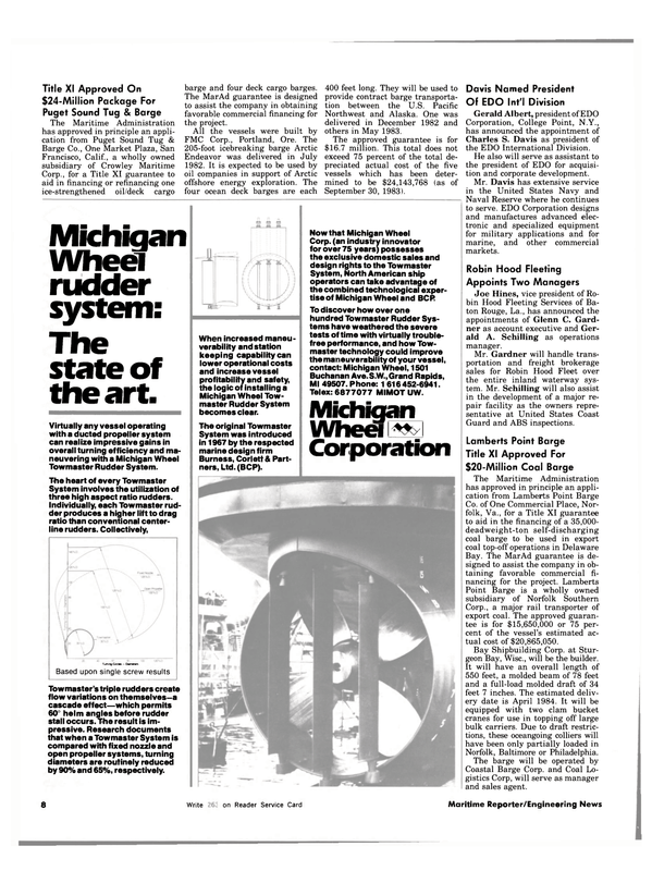 Maritime Reporter Magazine, page 6,  Oct 1983
