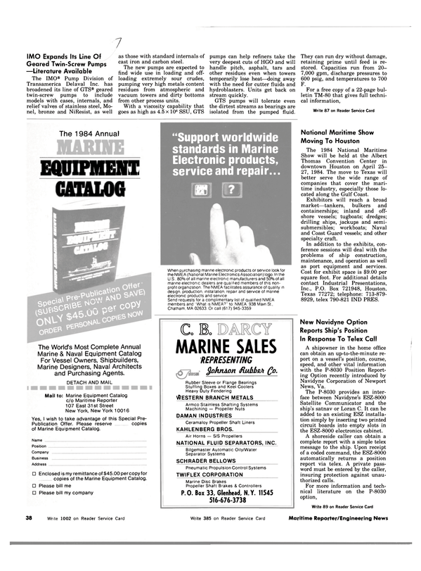 Maritime Reporter Magazine, page 38,  Dec 15, 1983