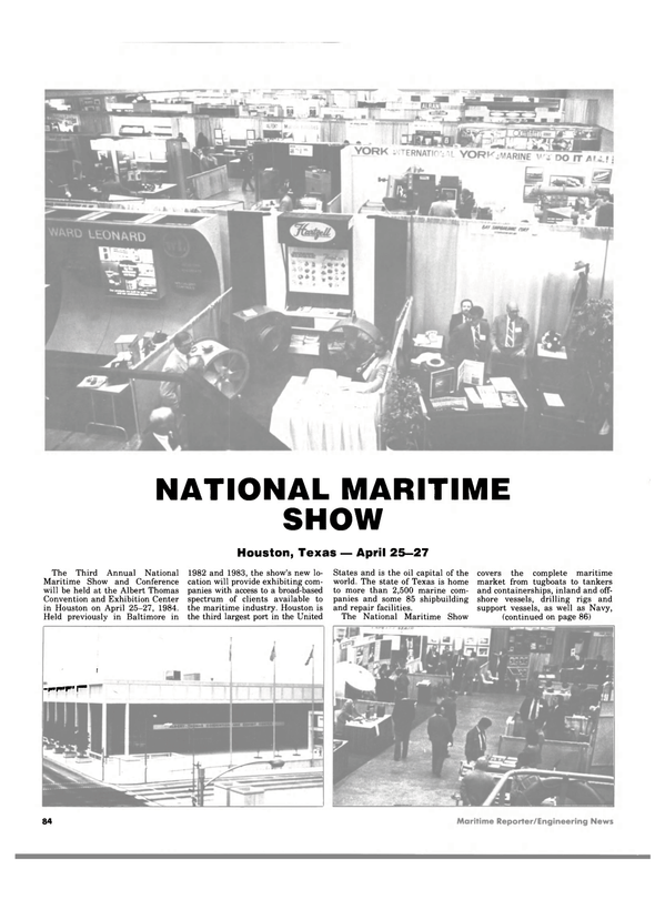 Maritime Reporter Magazine, page 82,  Apr 1984