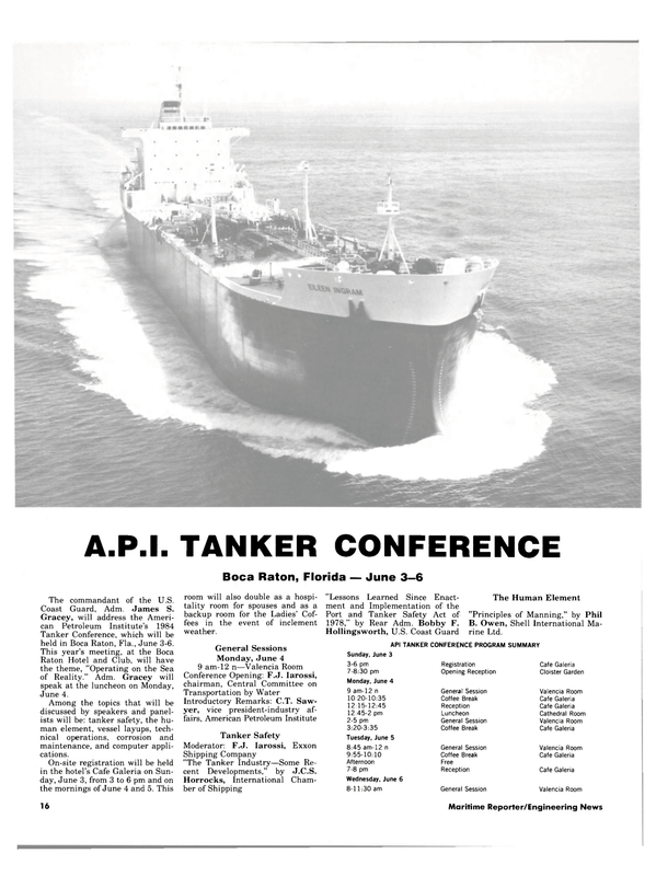 Maritime Reporter Magazine, page 14,  Apr 15, 1984