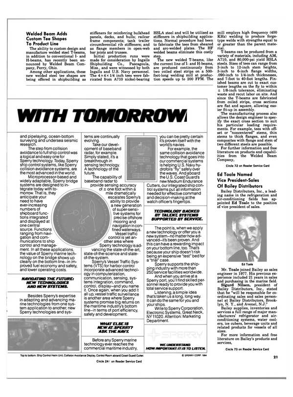 Maritime Reporter Magazine, page 19,  Apr 15, 1984