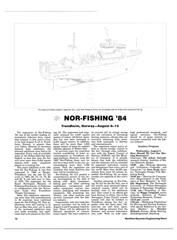 Maritime Reporter Magazine, page 10,  Jul 15, 1984