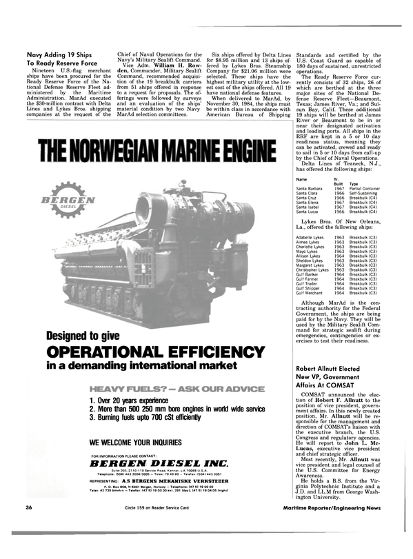 Maritime Reporter Magazine, page 34,  Jul 15, 1984