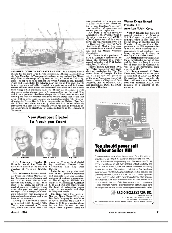 Maritime Reporter Magazine, page 9,  Aug 1984