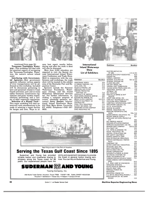 Maritime Reporter Magazine, page 38,  Aug 1984