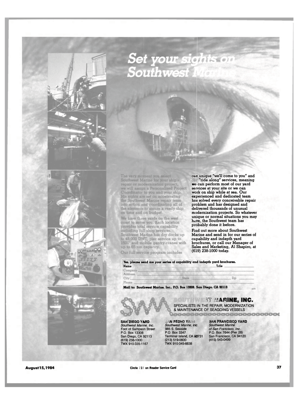 Maritime Reporter Magazine, page 35,  Aug 15, 1984