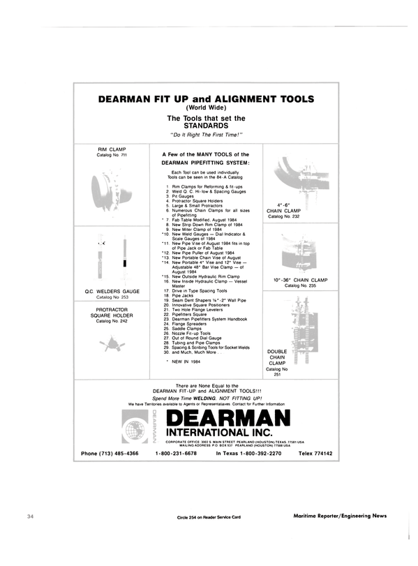 Maritime Reporter Magazine, page 32,  Oct 15, 1984