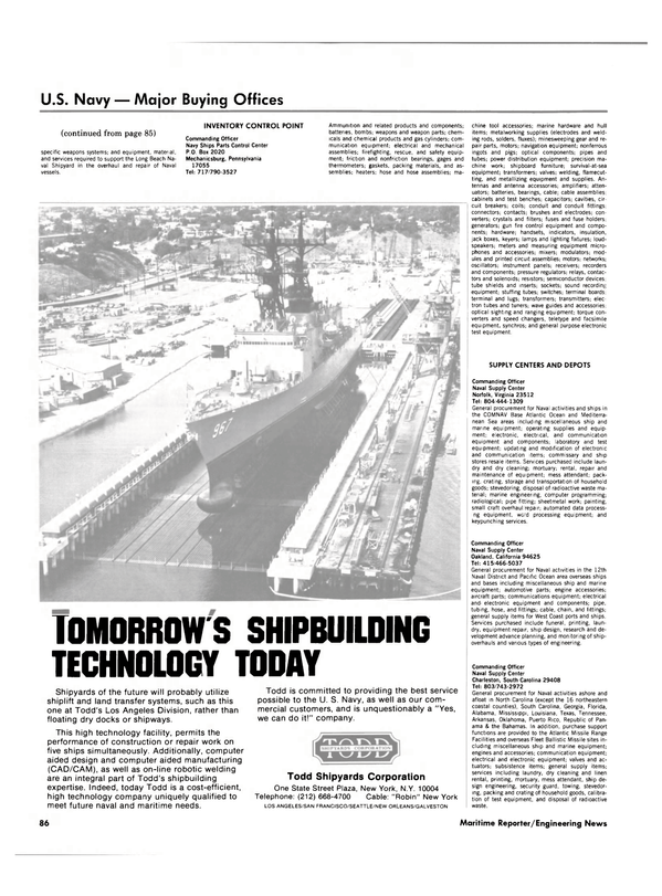 Maritime Reporter Magazine, page 82,  Nov 1984