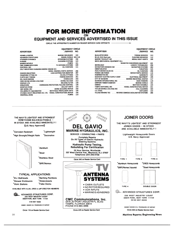 Maritime Reporter Magazine, page 32,  Nov 15, 1984