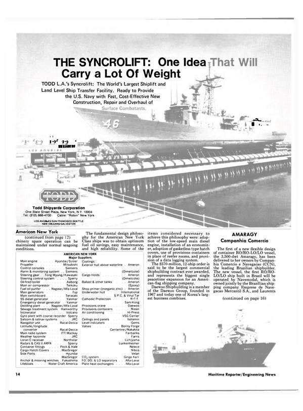 Maritime Reporter Magazine, page 12,  Dec 1984