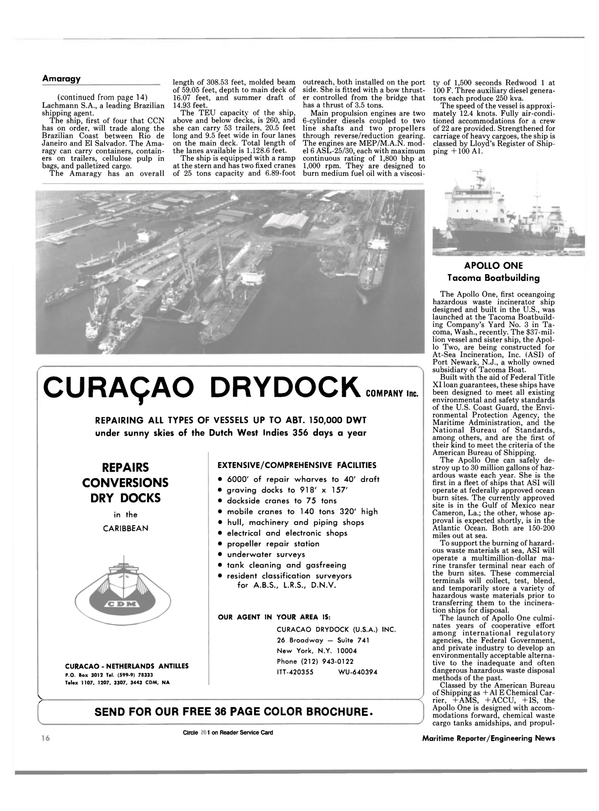 Maritime Reporter Magazine, page 14,  Dec 1984