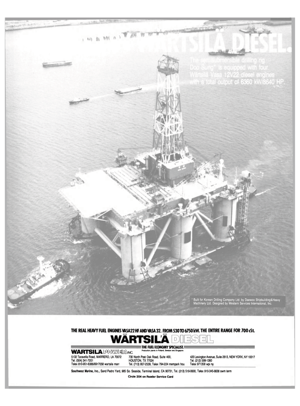 Maritime Reporter Magazine, page 11,  Feb 15, 1985