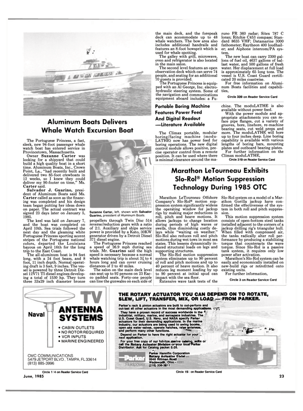 Maritime Reporter Magazine, page 21,  Jun 1985