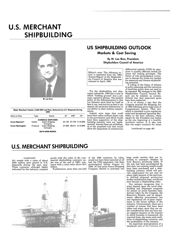 Maritime Reporter Magazine, page 44,  Jun 1985