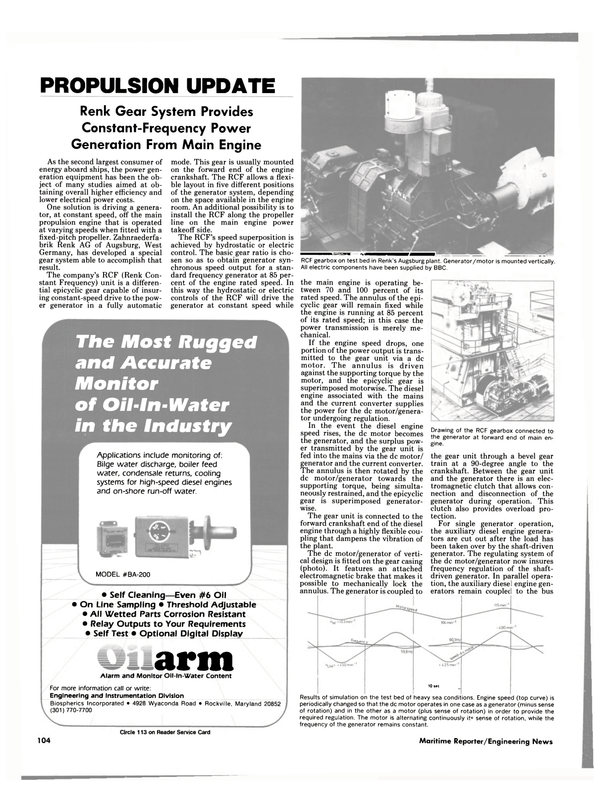Maritime Reporter Magazine, page 98,  Nov 1985