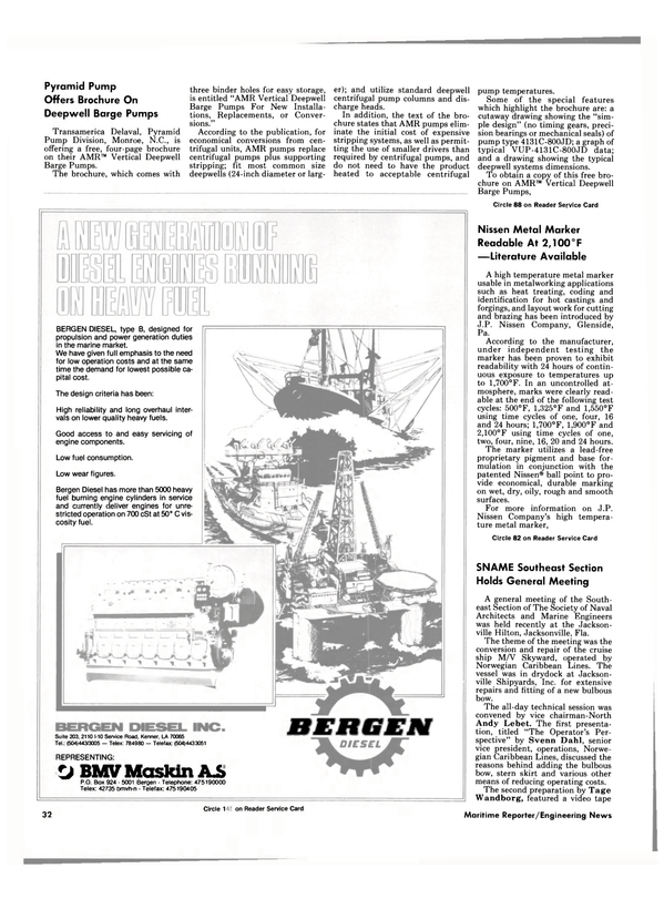 Maritime Reporter Magazine, page 30,  Nov 1985