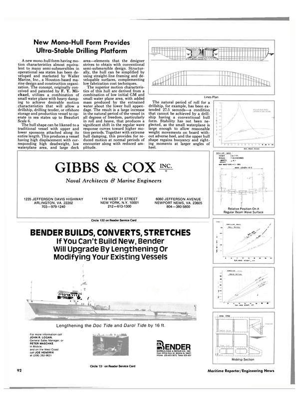 Maritime Reporter Magazine, page 86,  Nov 1985