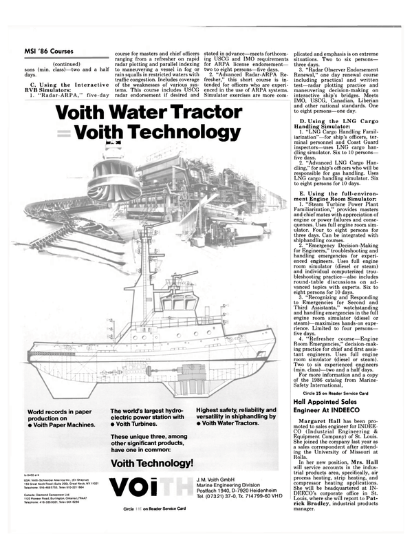 Maritime Reporter Magazine, page 90,  Nov 1985