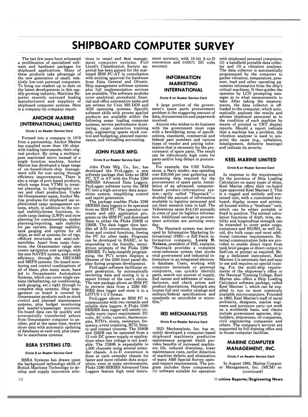 Maritime Reporter Magazine, page 58,  Dec 1985